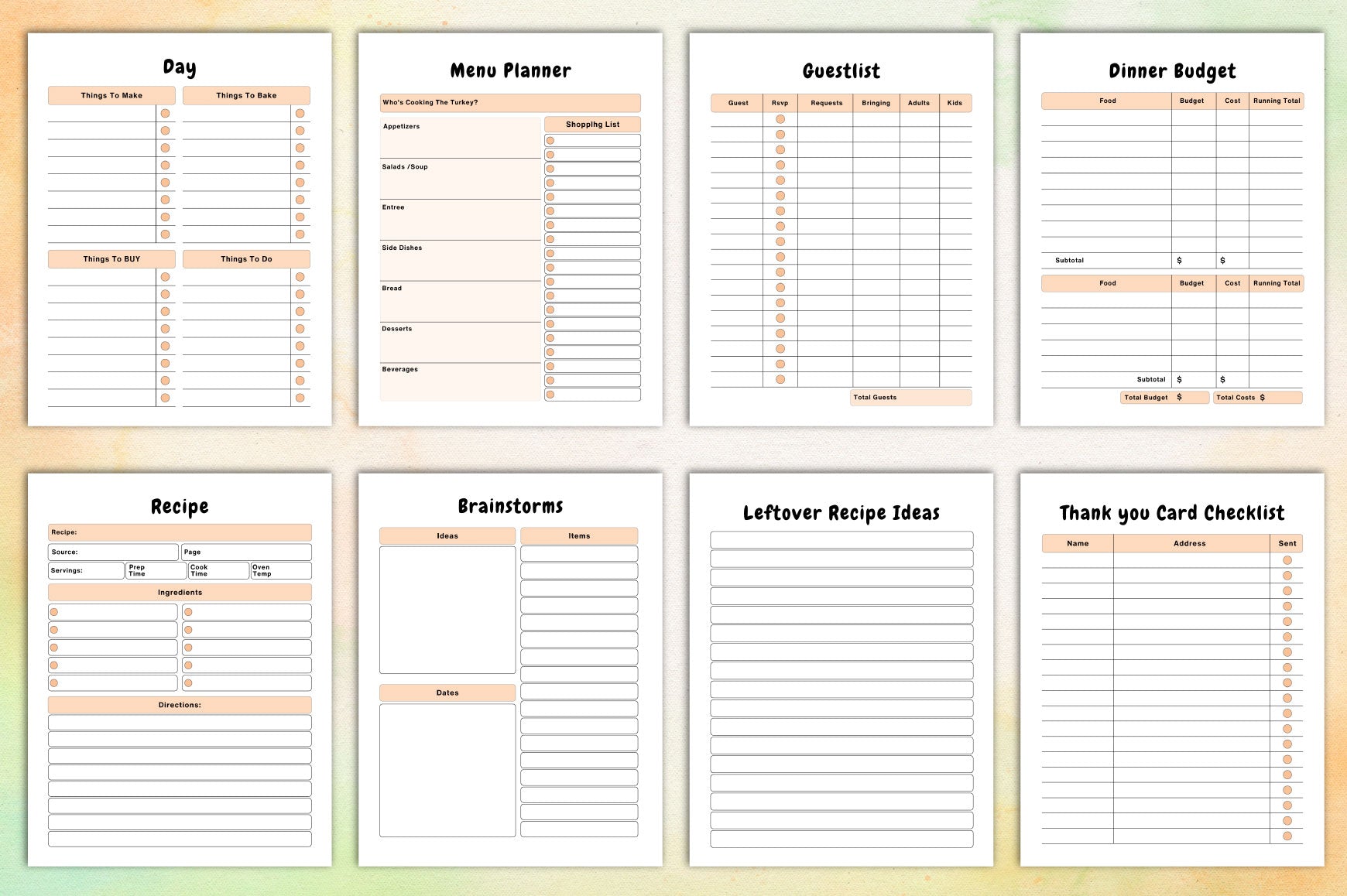 Thanksgiving Planner Guide