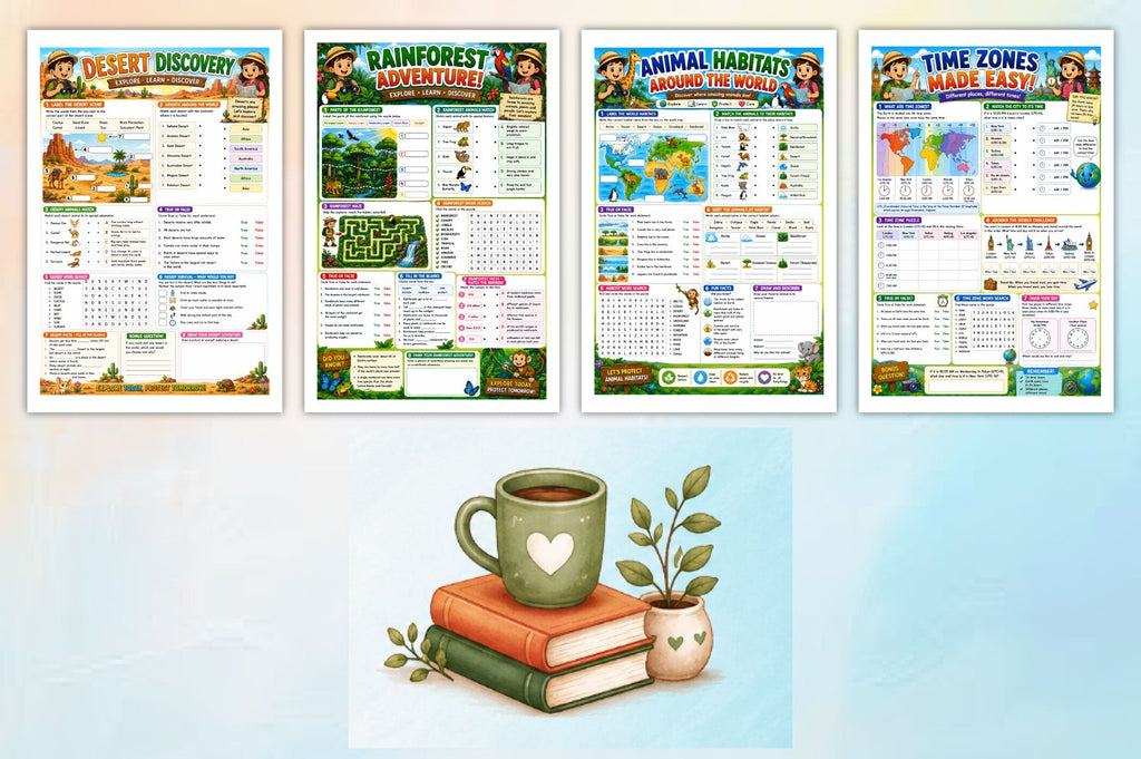 World Explorer Activity For Kids Workbook