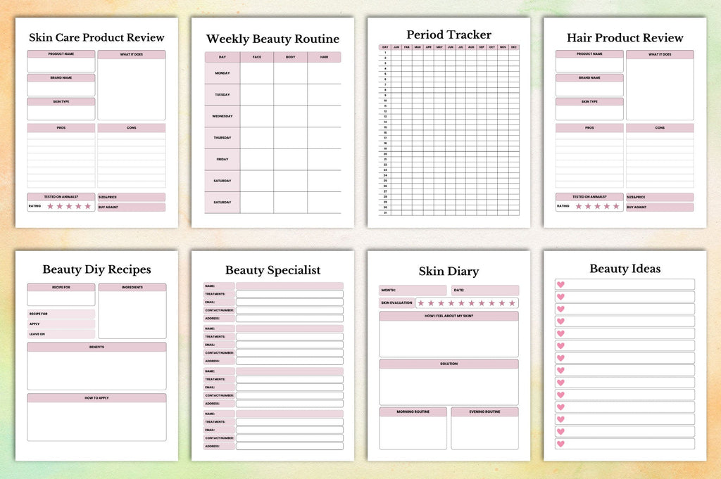 Skin Care Beauty Planner