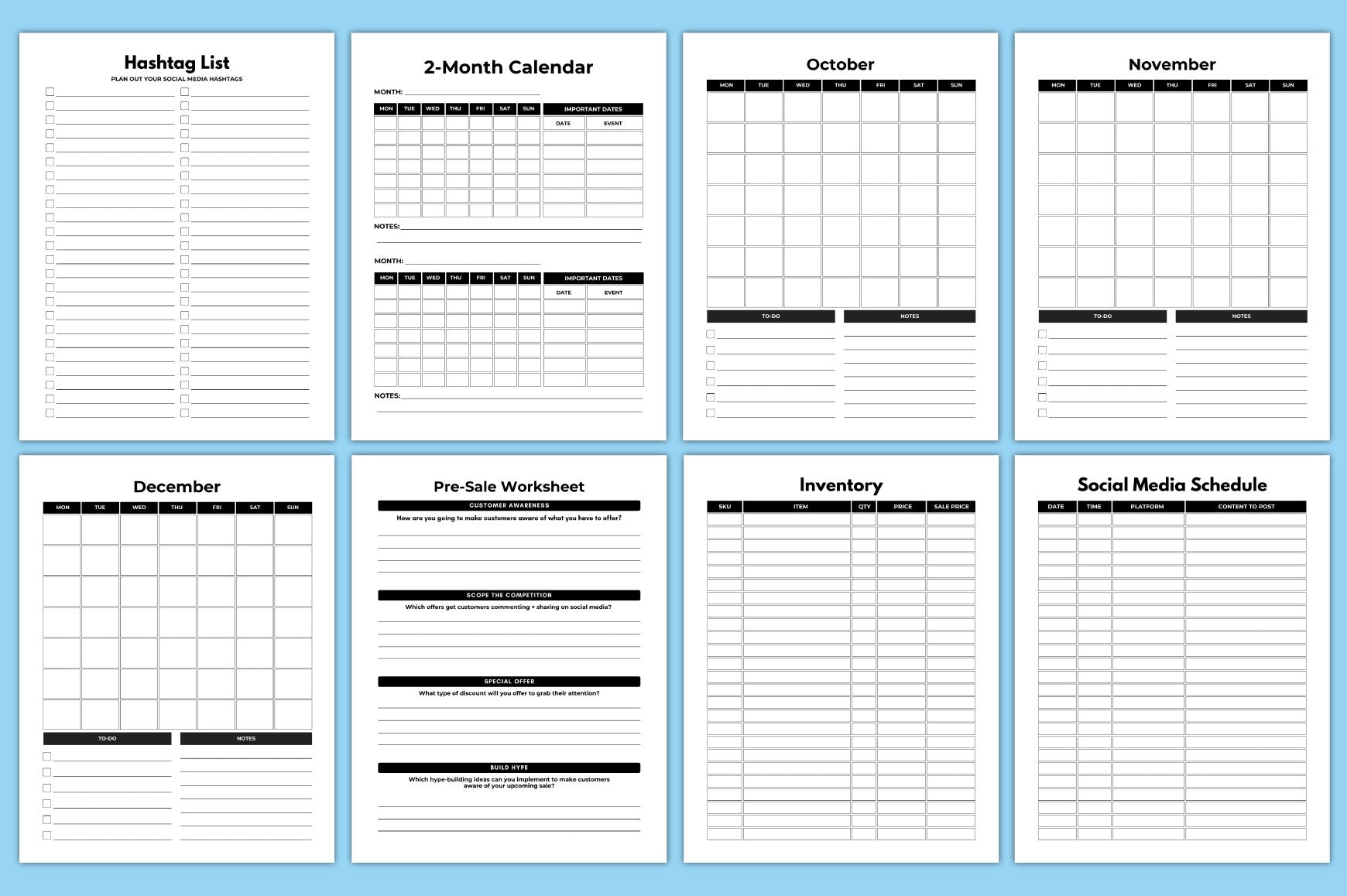 Black Friday Shopping Planner