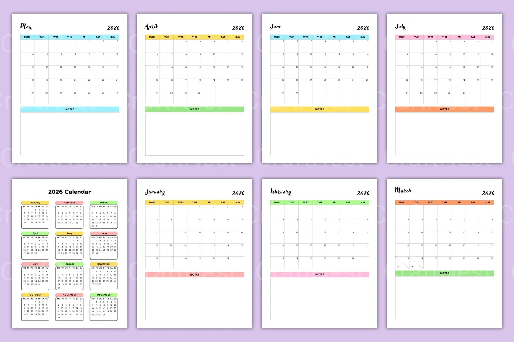 Autism planner with visual planning tools, task tracker, and daily organization pages