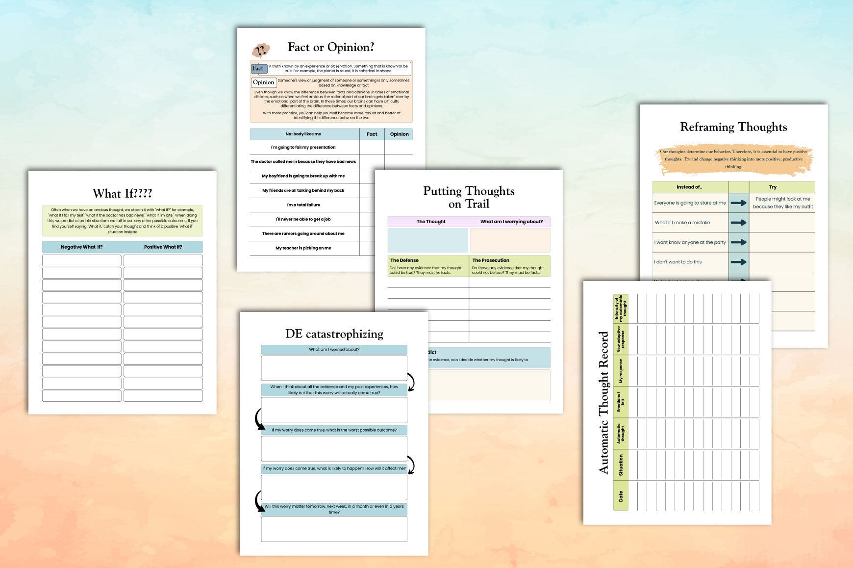 Cognitive Distortions Workbook for Personal Growth