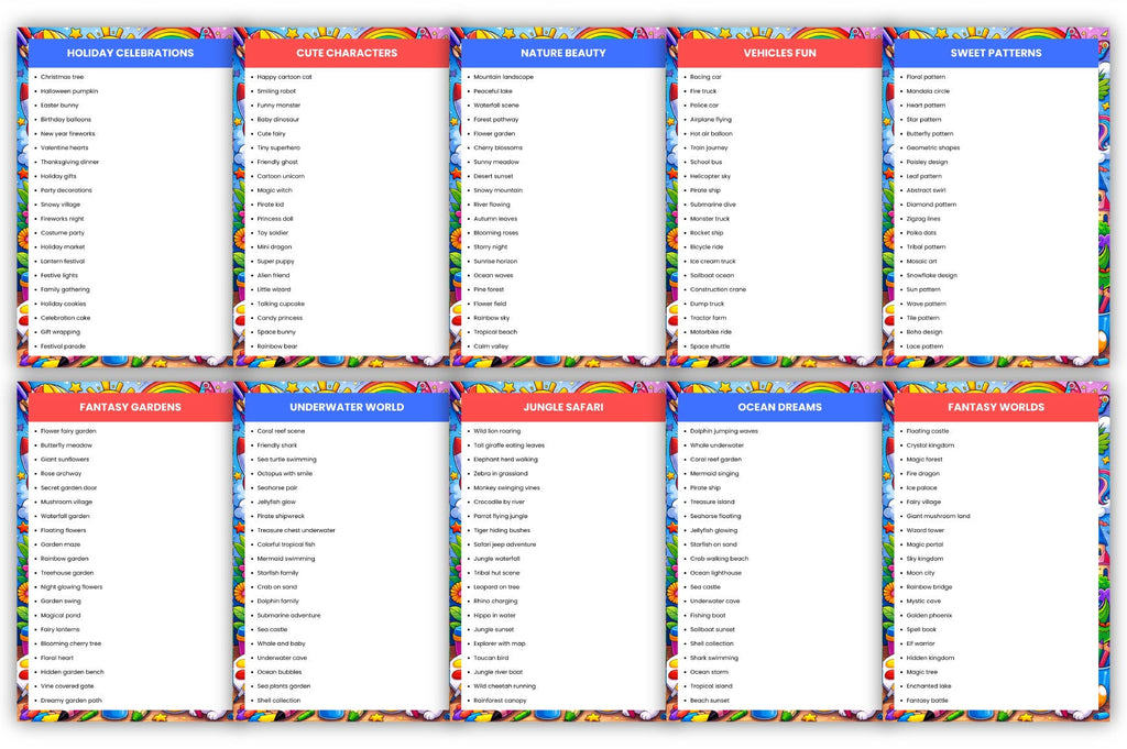 Coloring Prompts Collection