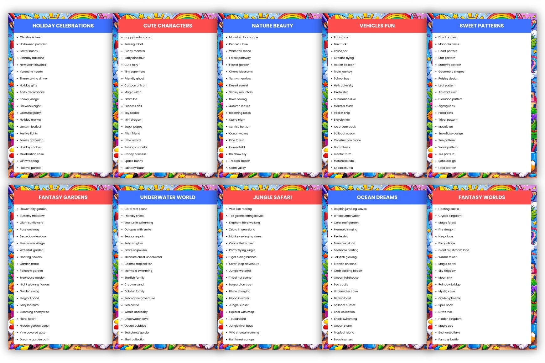 Coloring Prompts Collection