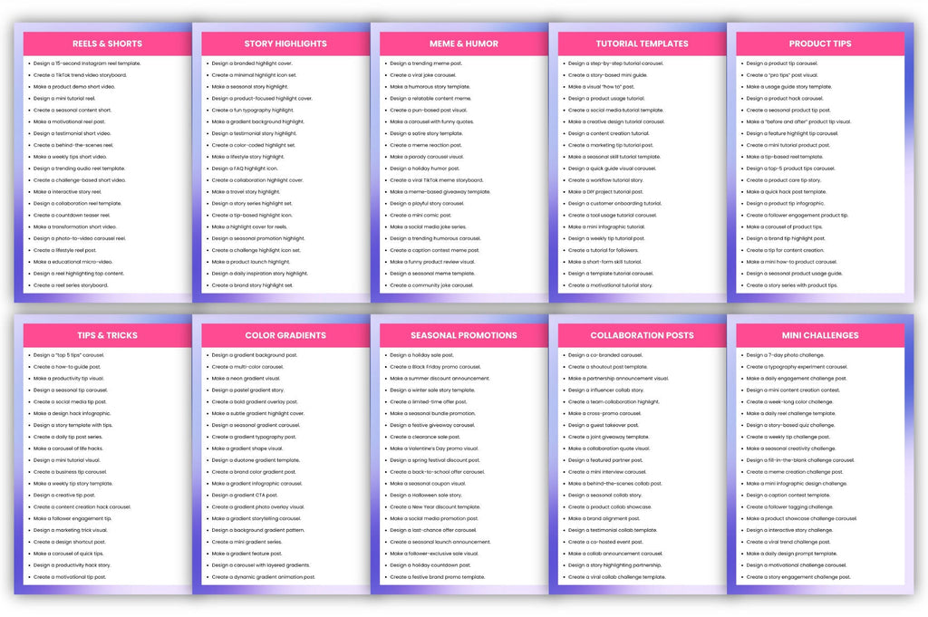 Social Media Prompts