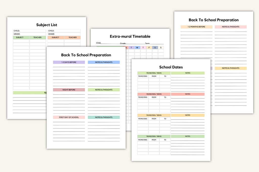 Back to School Planner