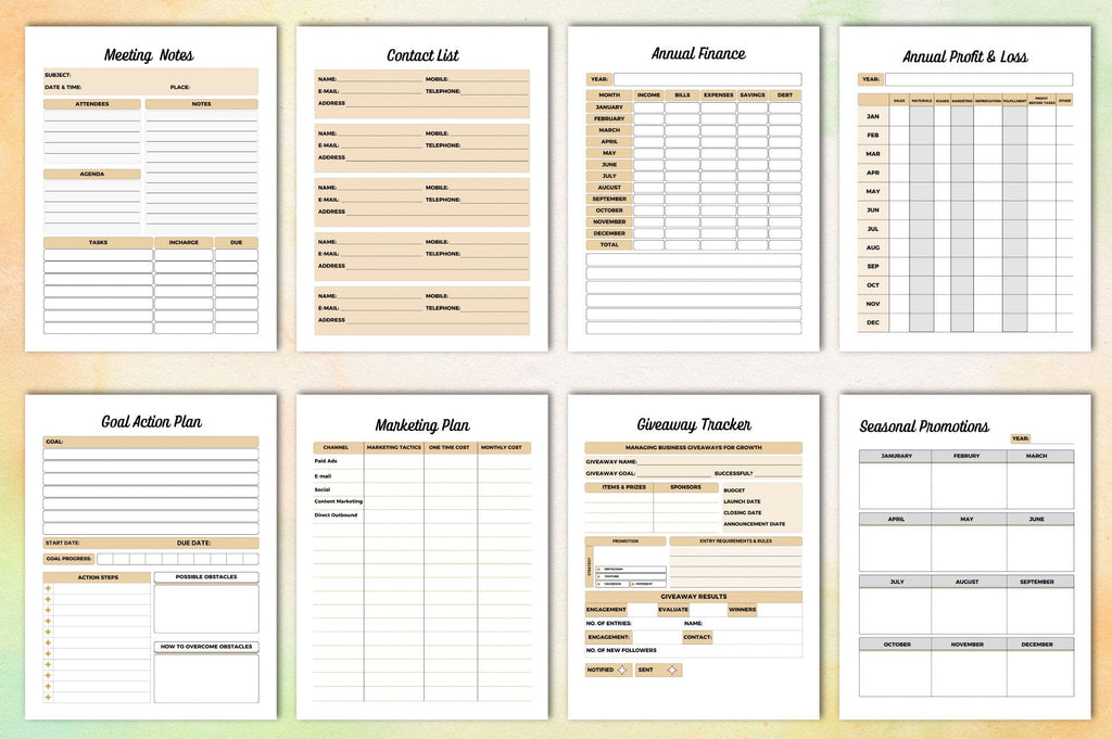 Business Planner Template