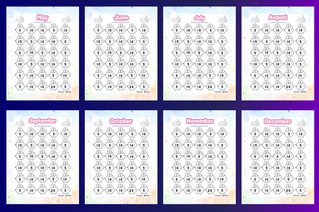 Month Savings Challenge Planner