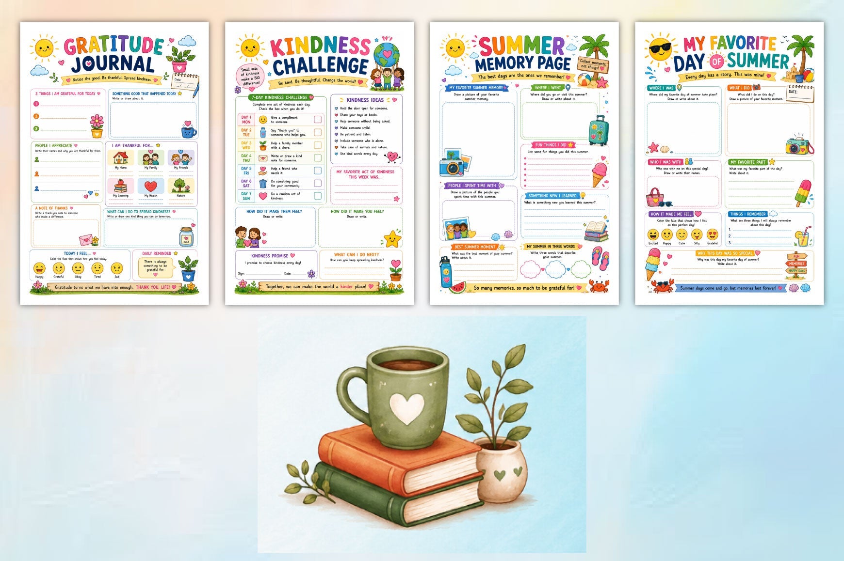 Summer Learning Activity For Kids Journal