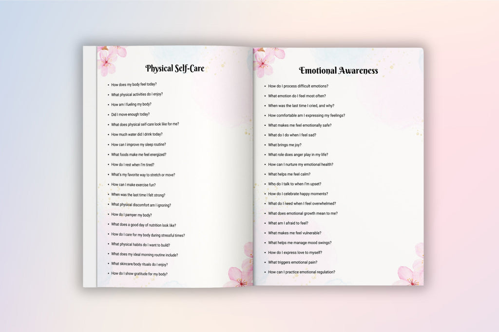 Self Care Prompts for Personal Wellbeing