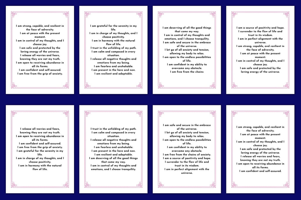 Anxiety Solution Affirmations Planner