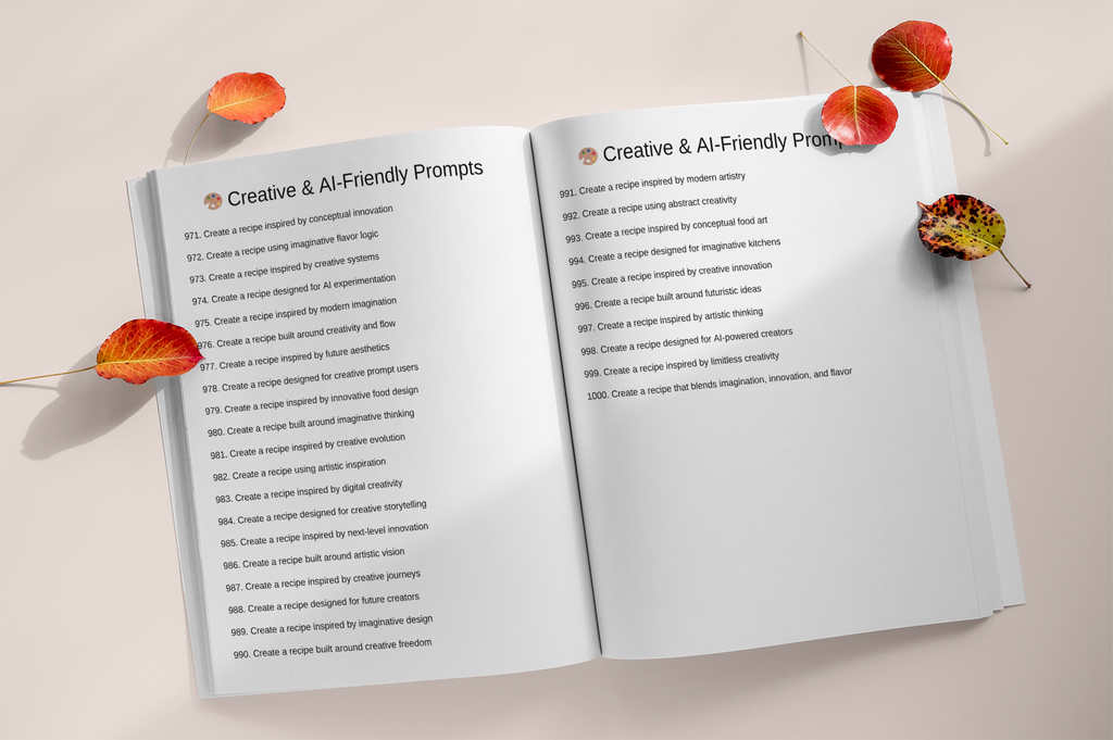 Recipe Development Creation Prompts