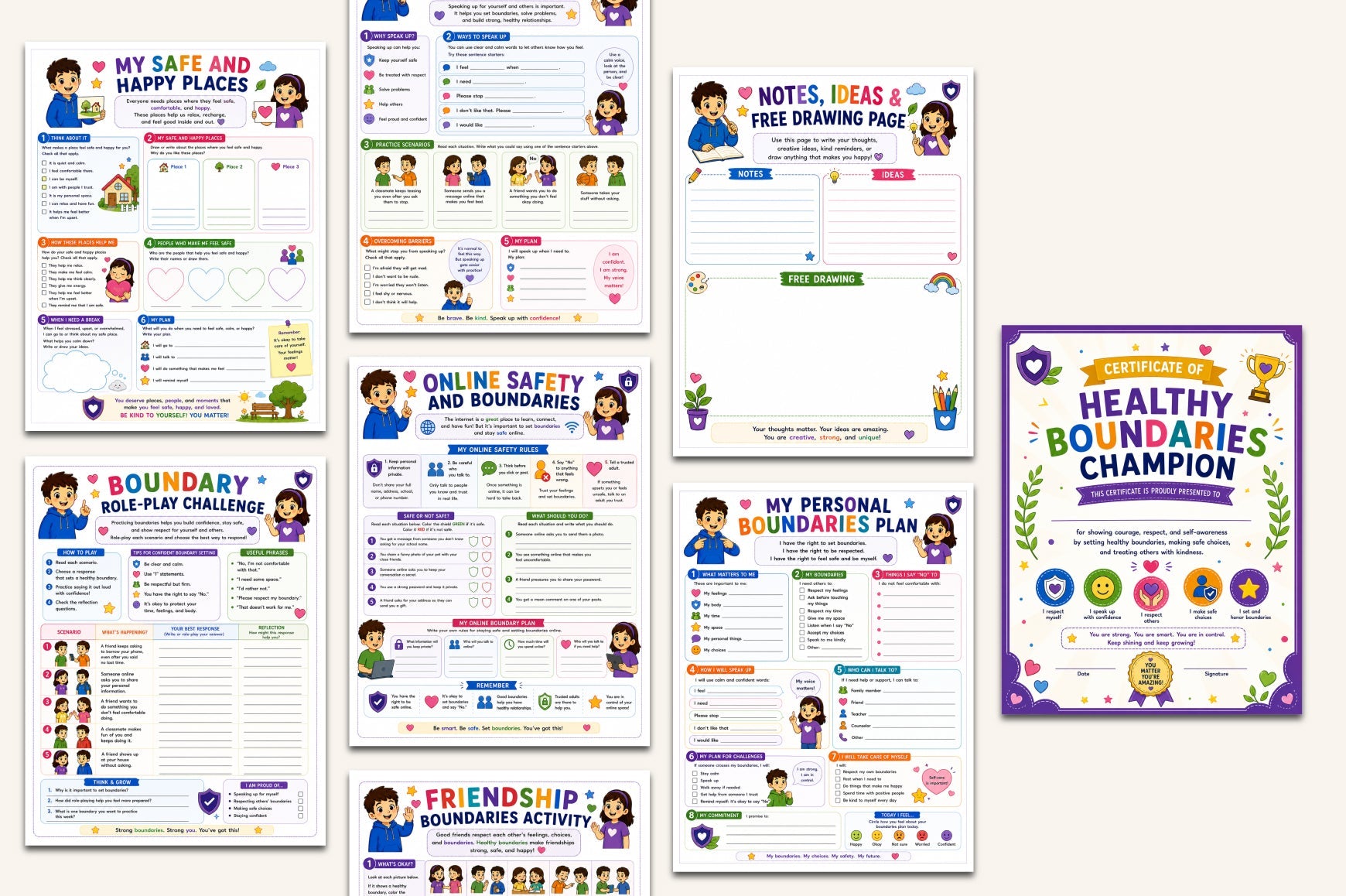 Healthy Boundaries For Kids Workbook
