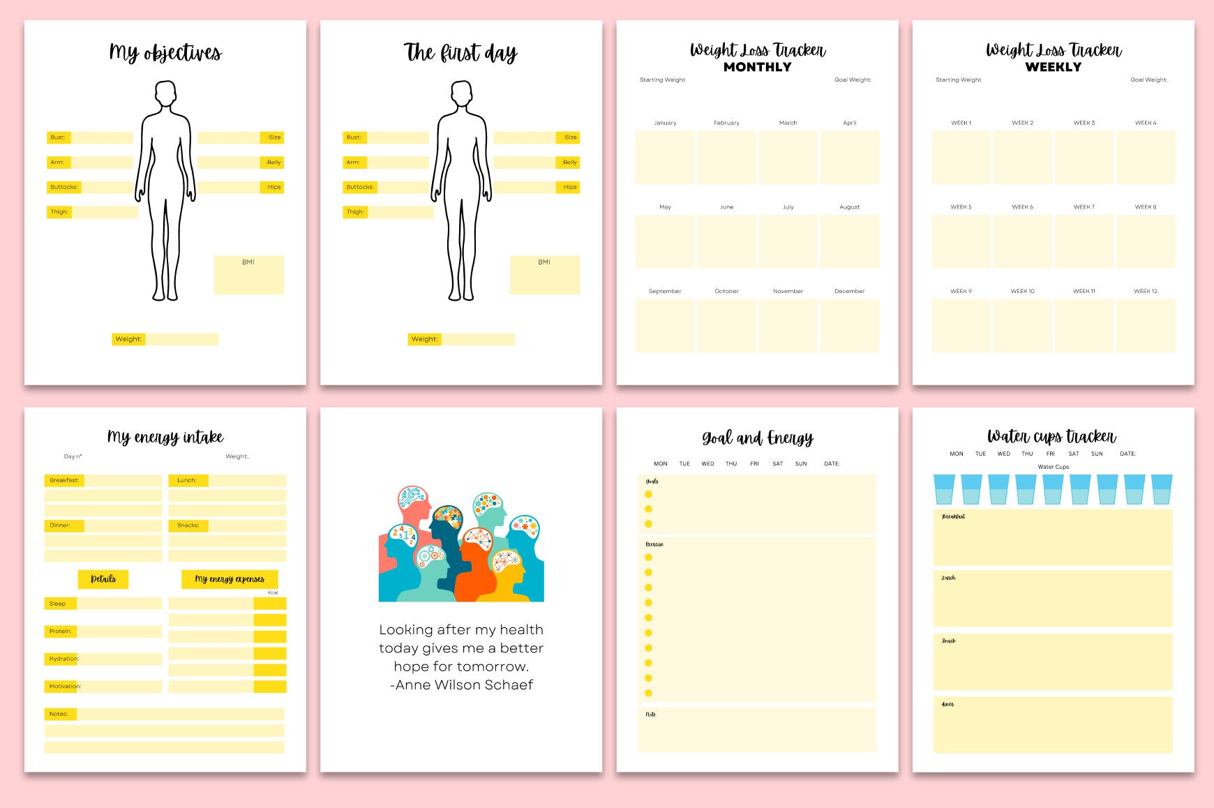 Fitness Weight Loss Planner