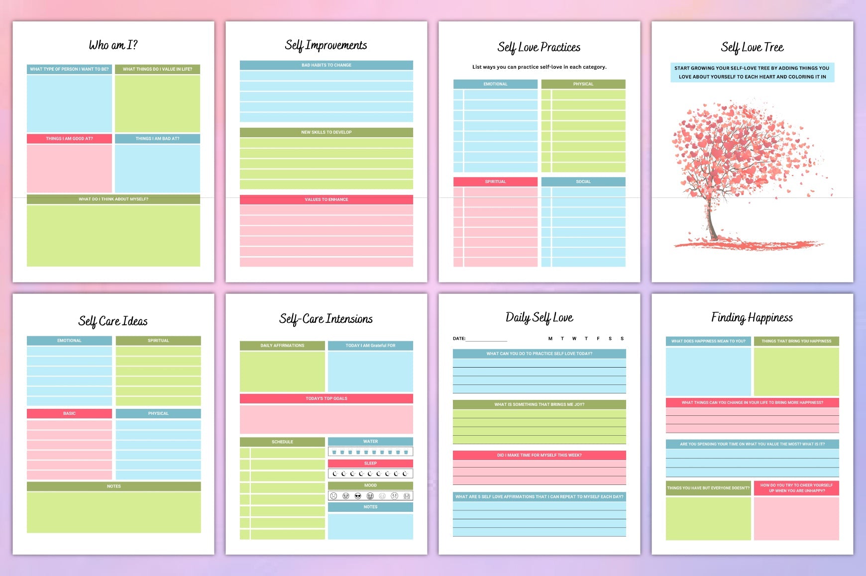 Self Love Workbook for Personal Growth
