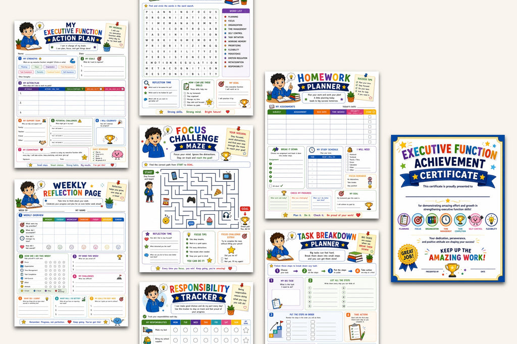 Executive Function For Kids Workbook