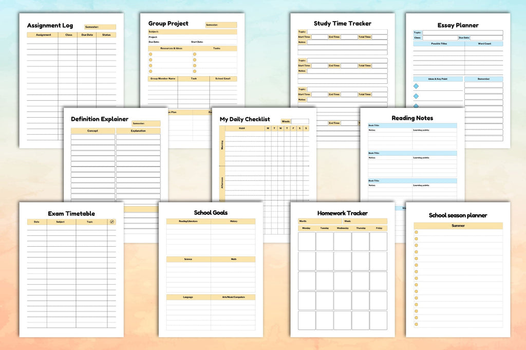 Back to School Planner