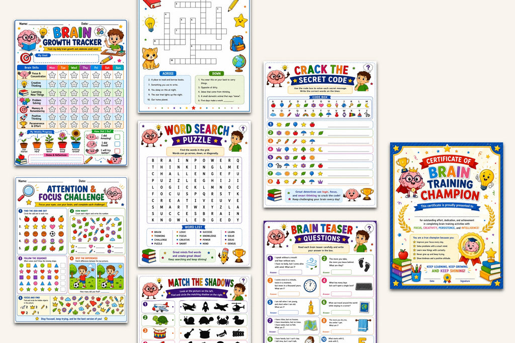 Brain Training For Kids Workbook