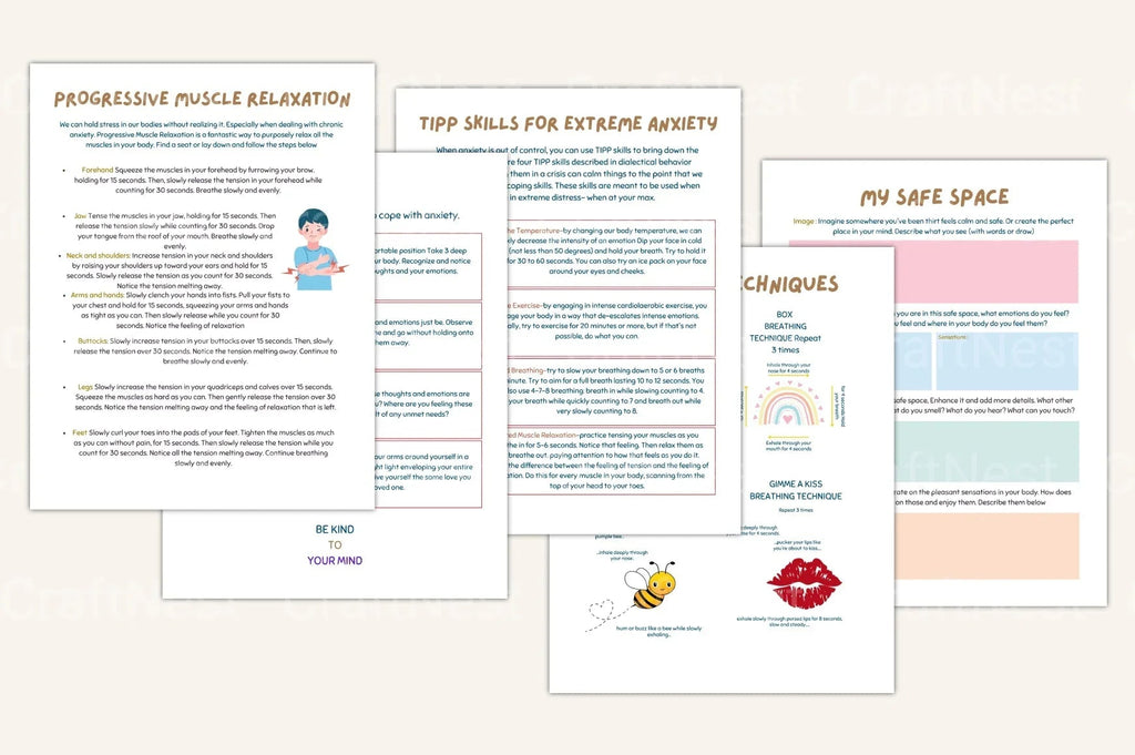 Anxiety and ADHD Management Strategies stress management planner templates