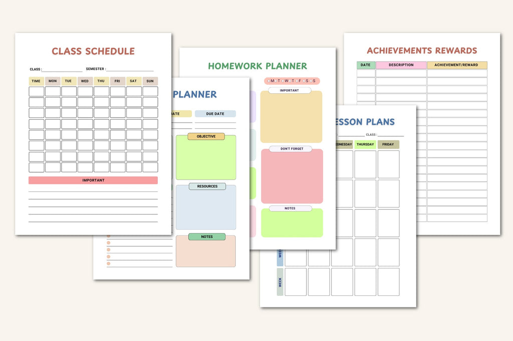School Year For Kids Planner