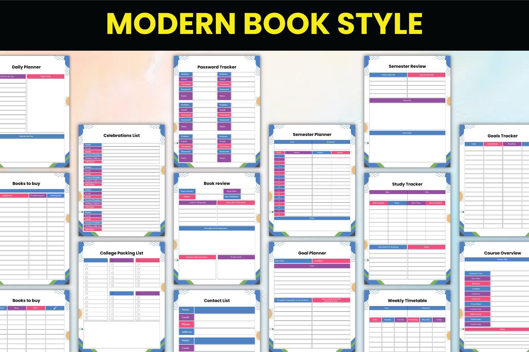 Student Success Method Planner