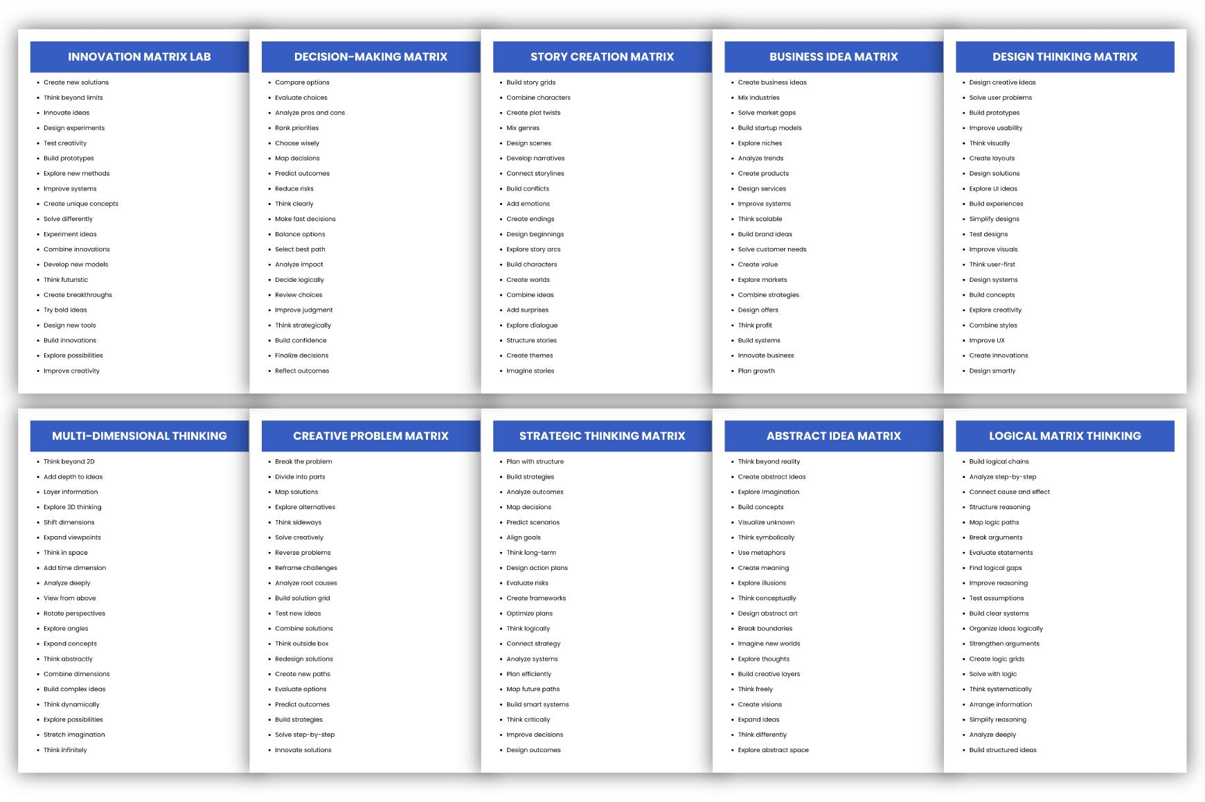 Creative Matrix Prompts