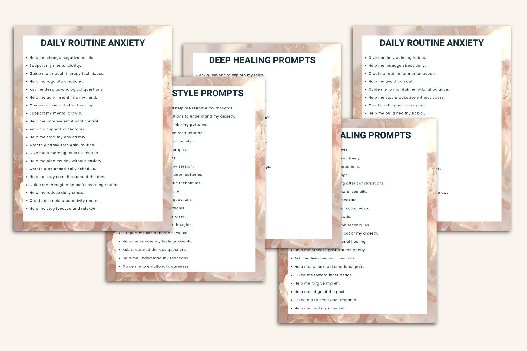 Anxiety Relief Prompts
