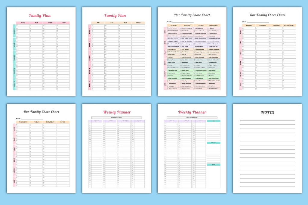 Weekly Family Planner