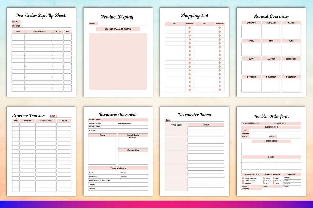 Tumbler Business Planner