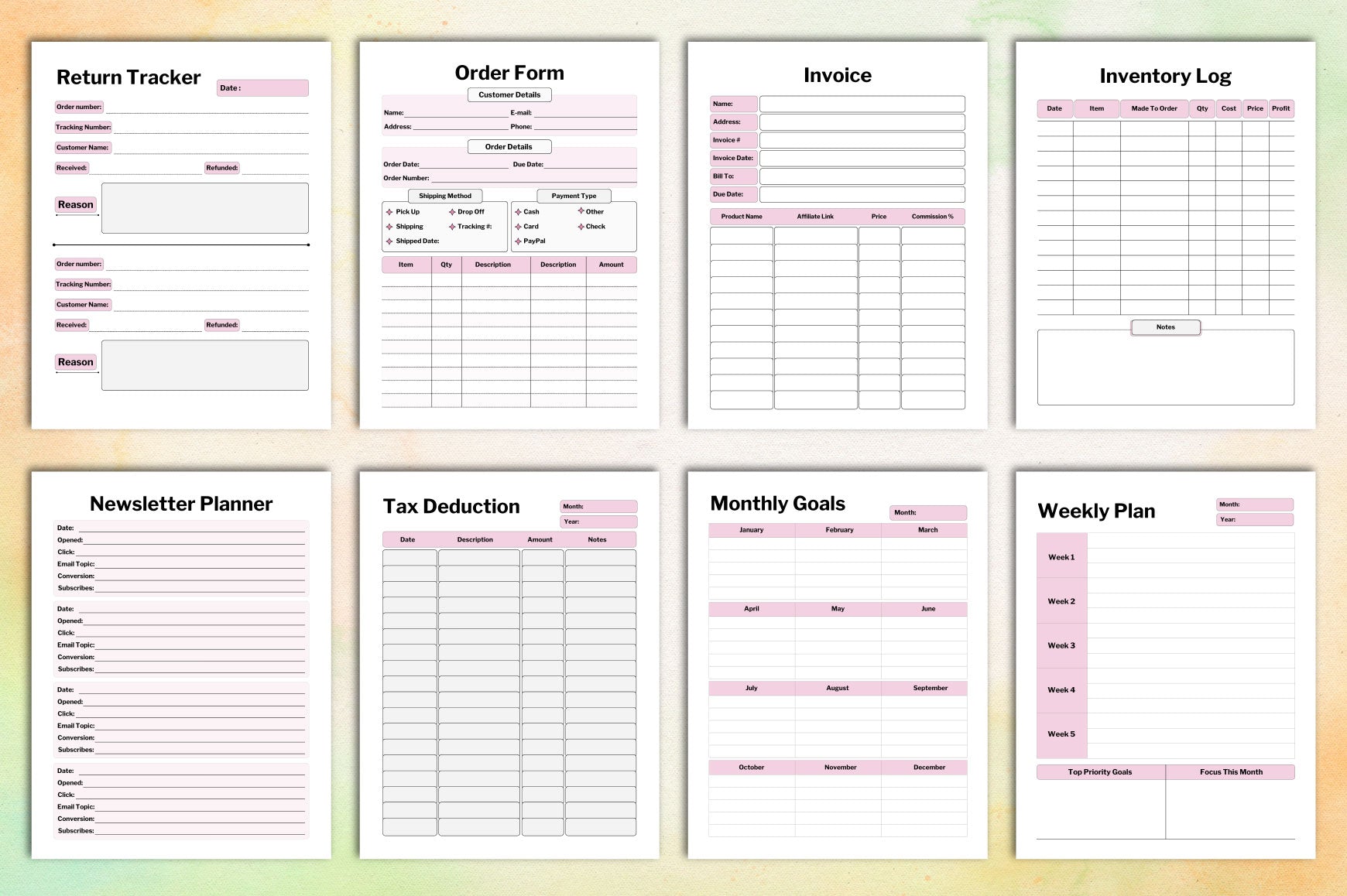 Side Hustle Planner