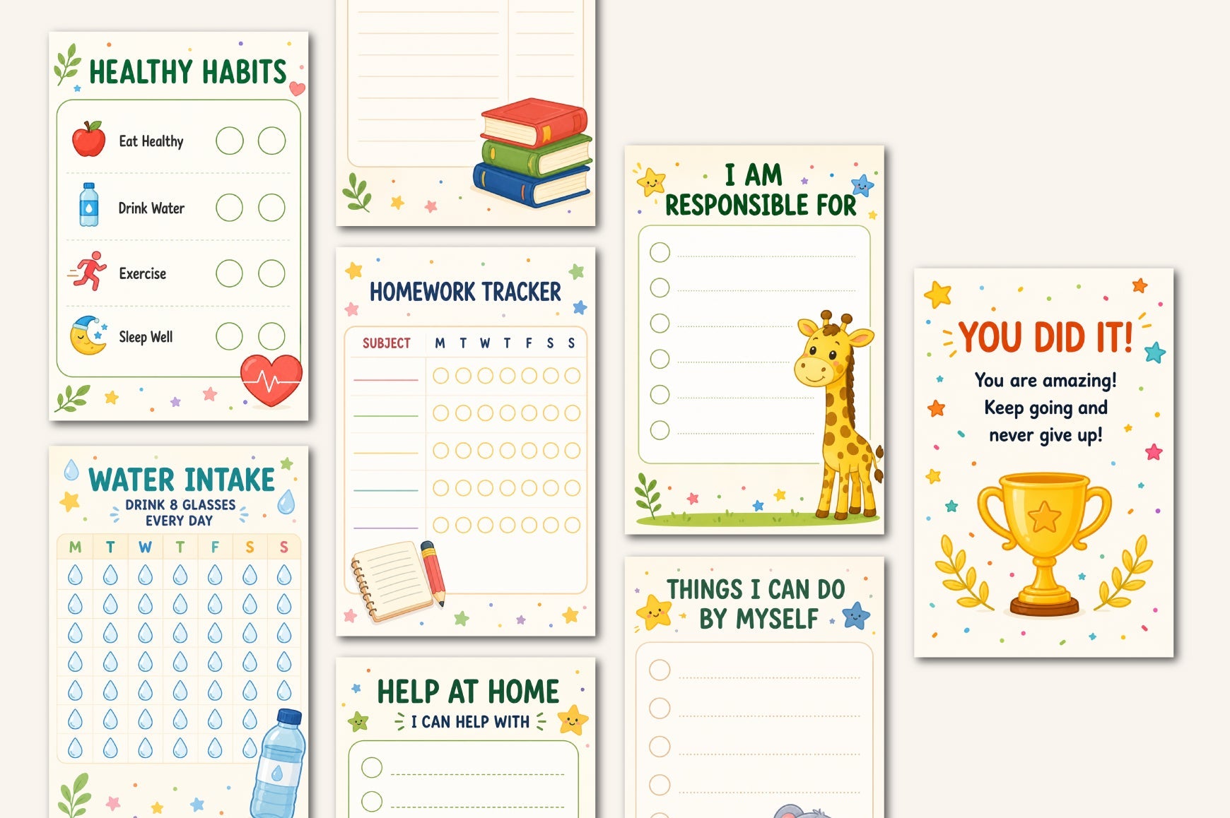 Kids Daily Routine Responsibility Chart