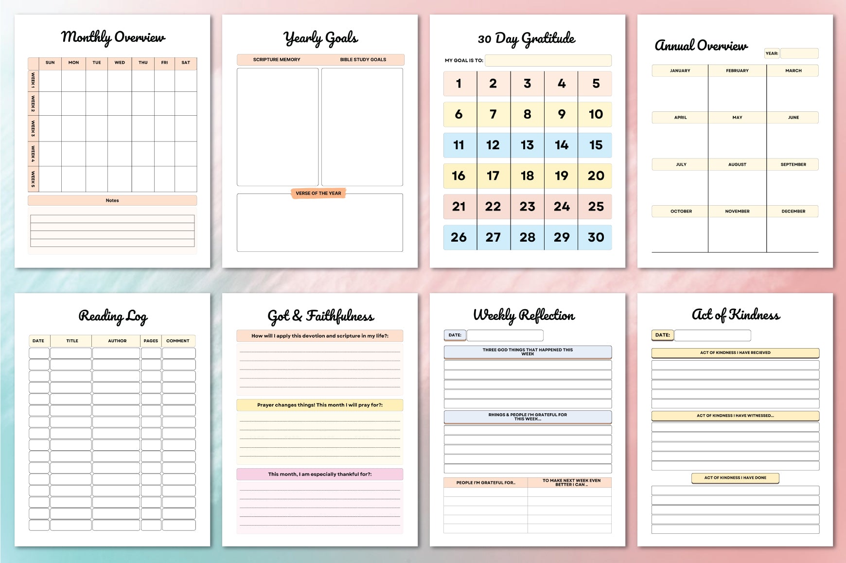 Bible Devotional Planner