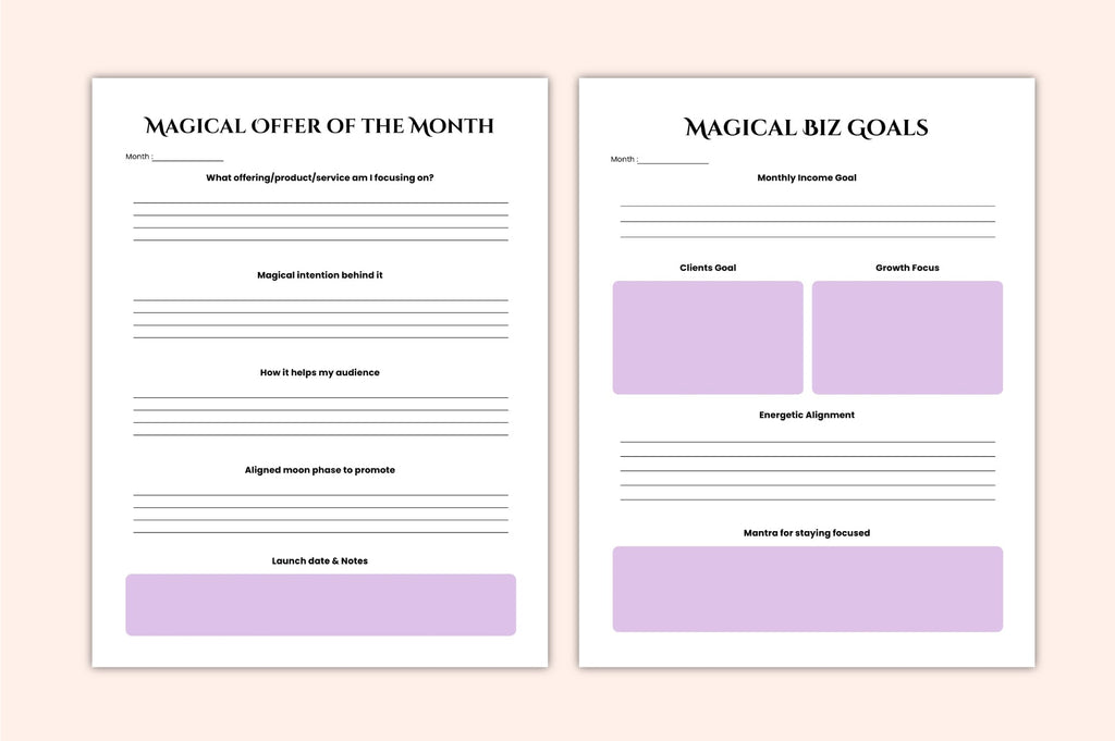 Magic Manifestation Business Planner