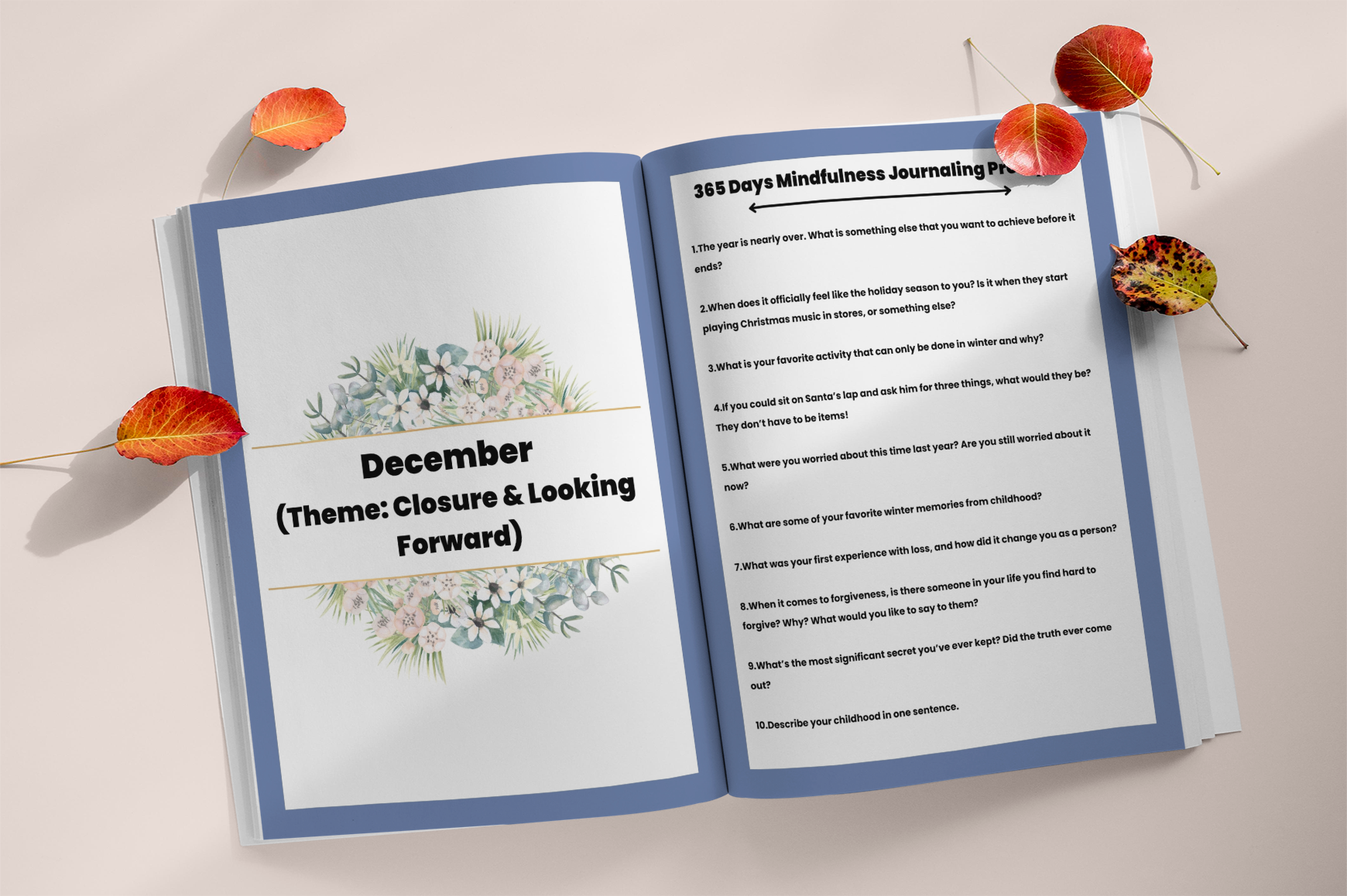 Days of Mindfulness Journaling Prompts