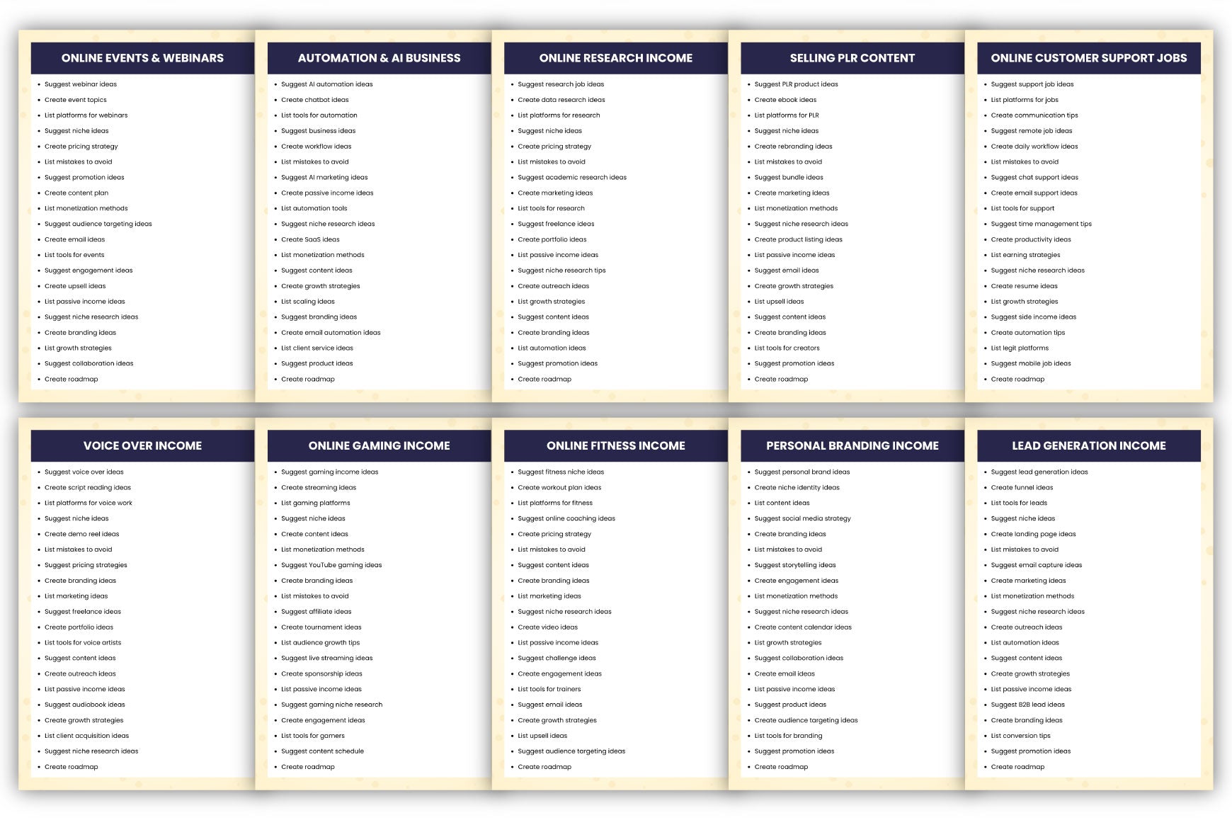 Online Earning Prompts