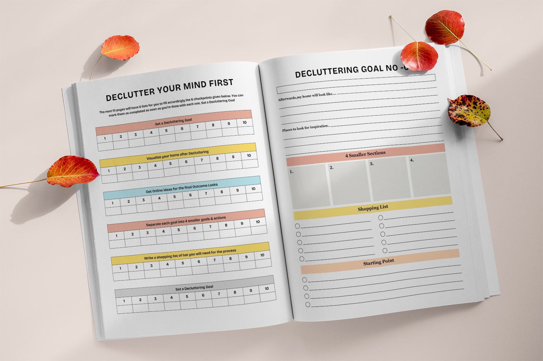 Home Organization Decluttering Success Planner