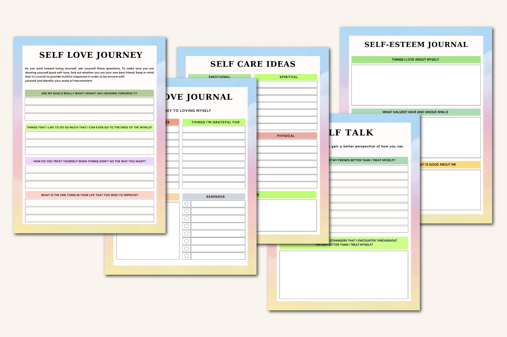 Self Care Journal