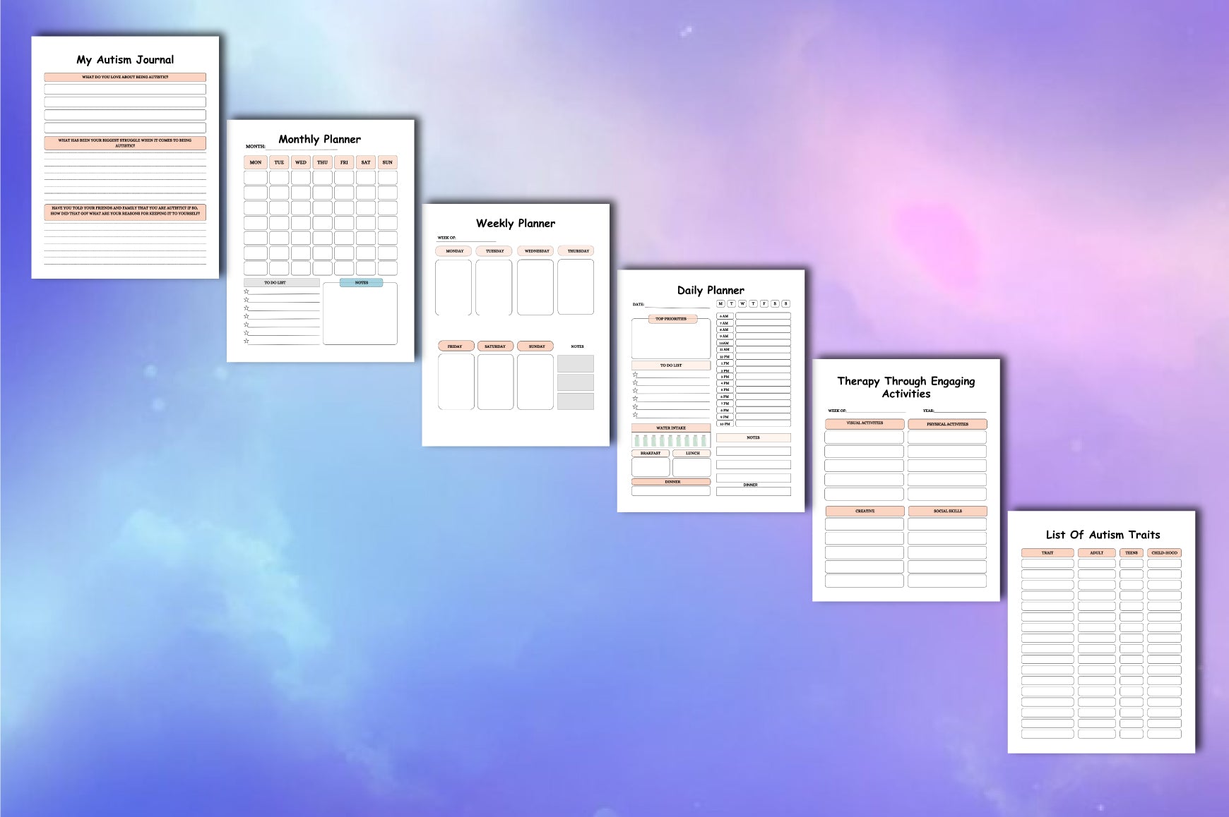 Autism Planner Guide Goal Planning Pages