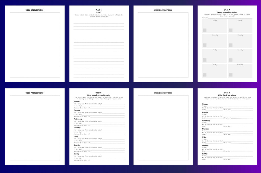 Week Growth Women Mindset Journal