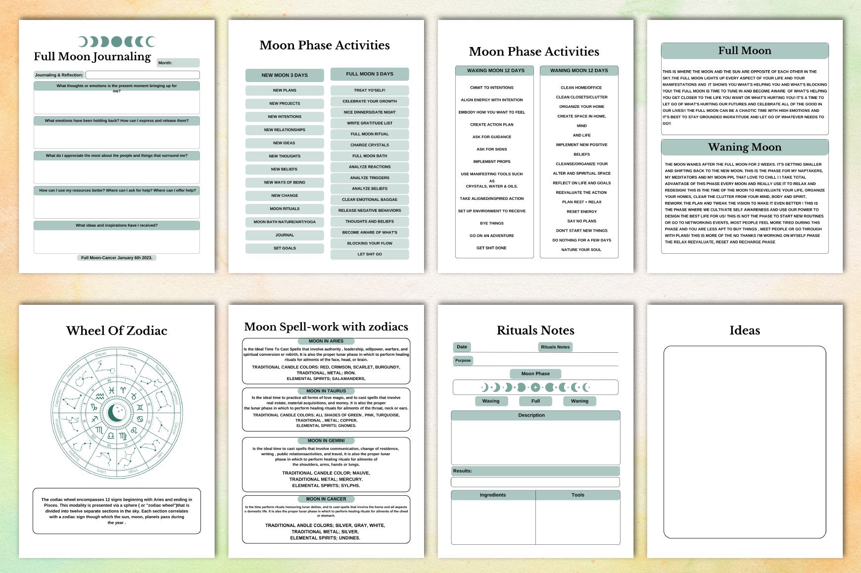 Moon Astrology Planner