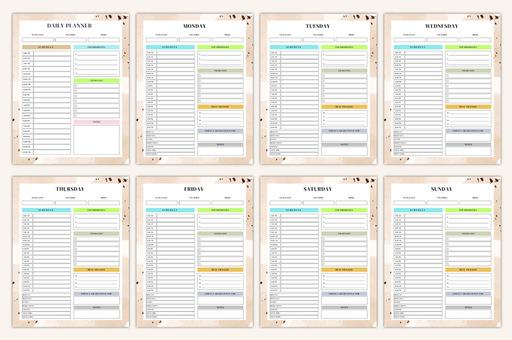 Yearly Daily Weekly Monthly Planner