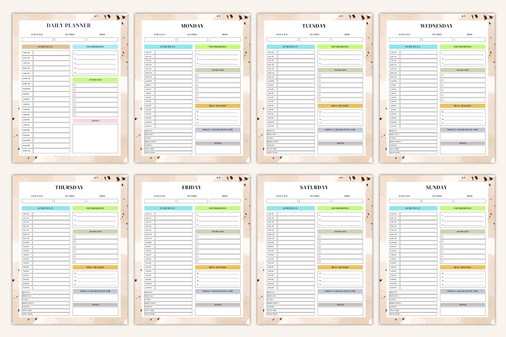 Yearly Daily Weekly Monthly Planner