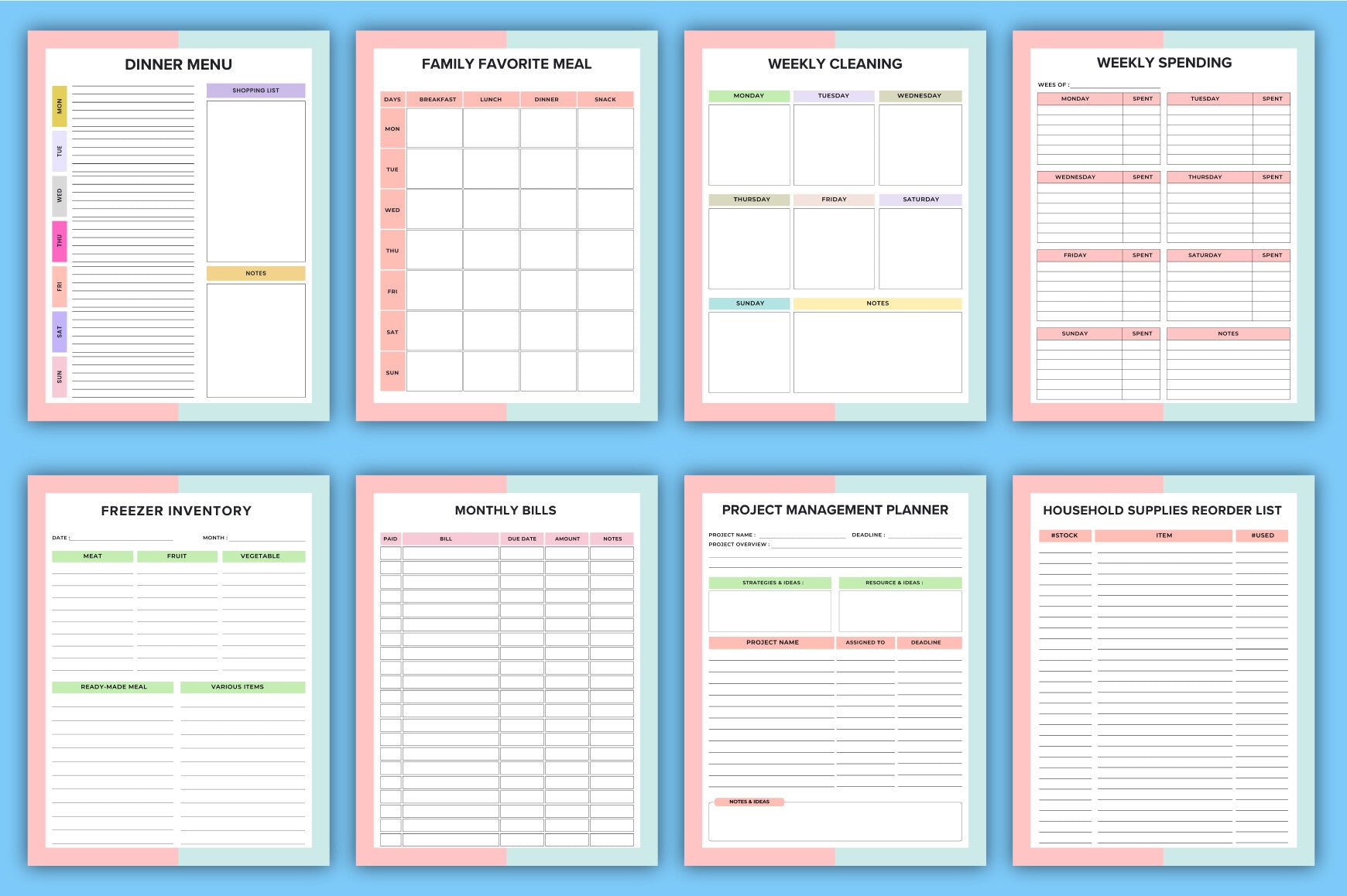 Home Management Binder Planner