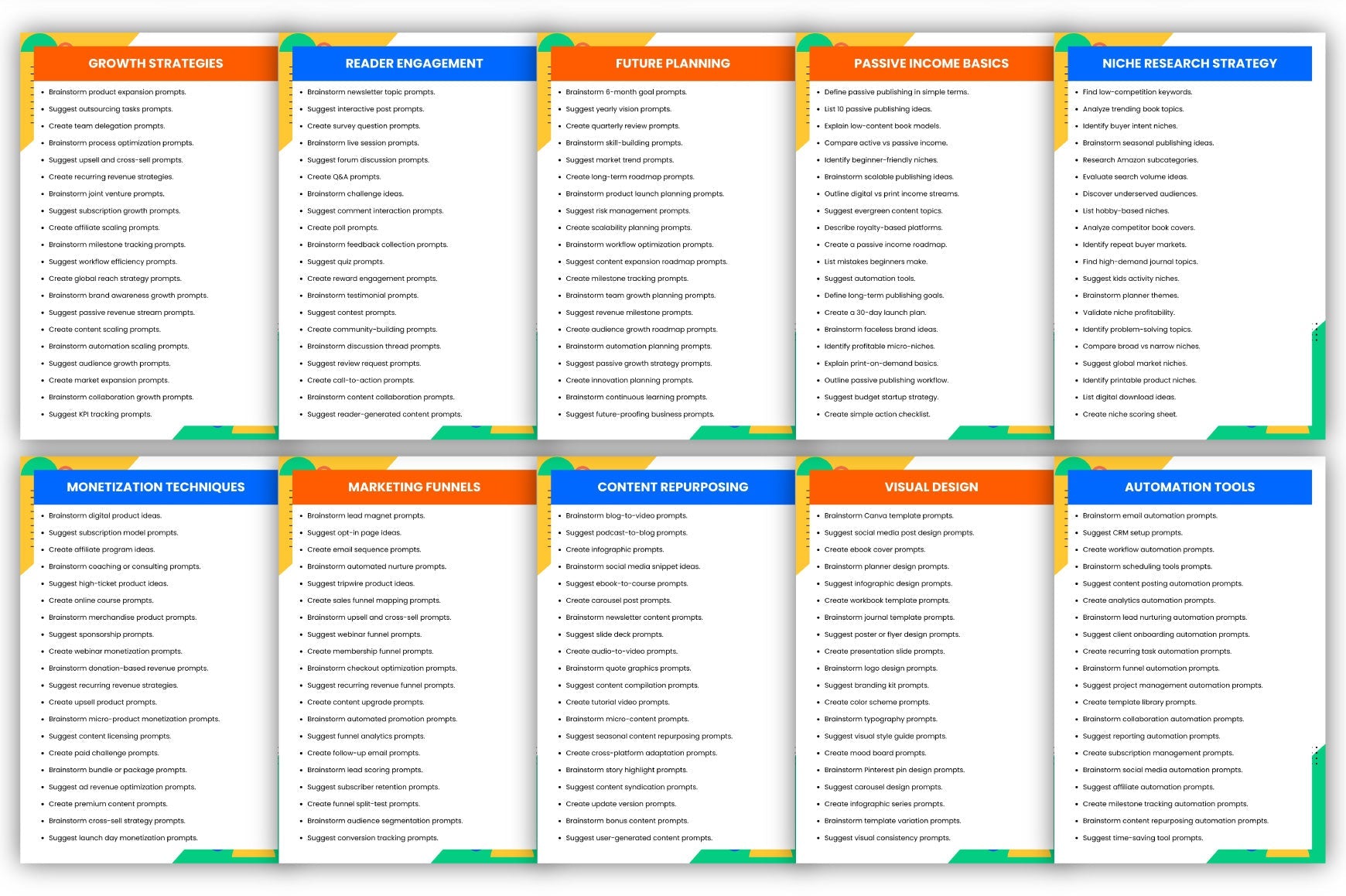 Passive Publishing Prompts for Creative Projects