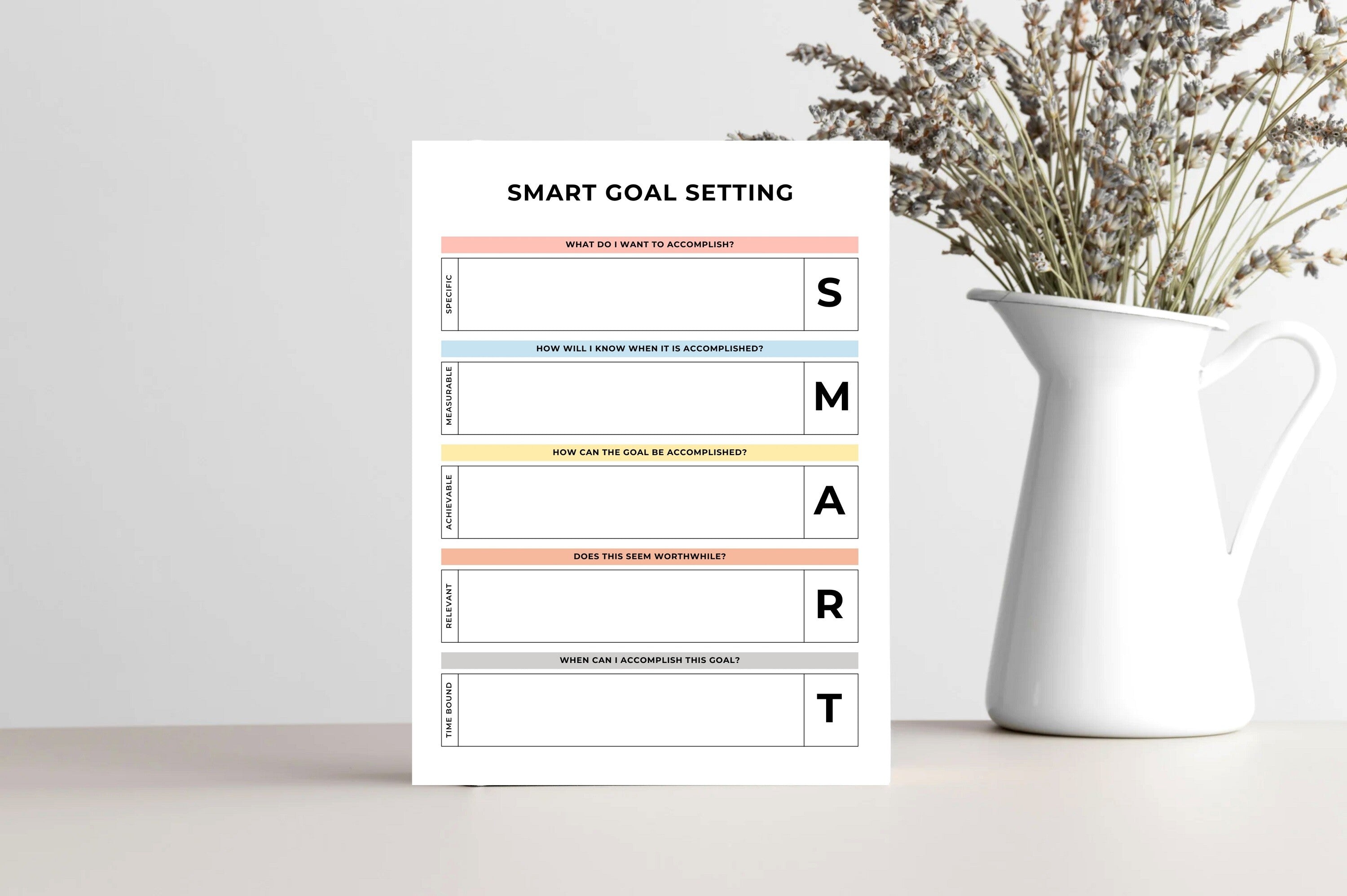 Goal Setting Motivation Planner