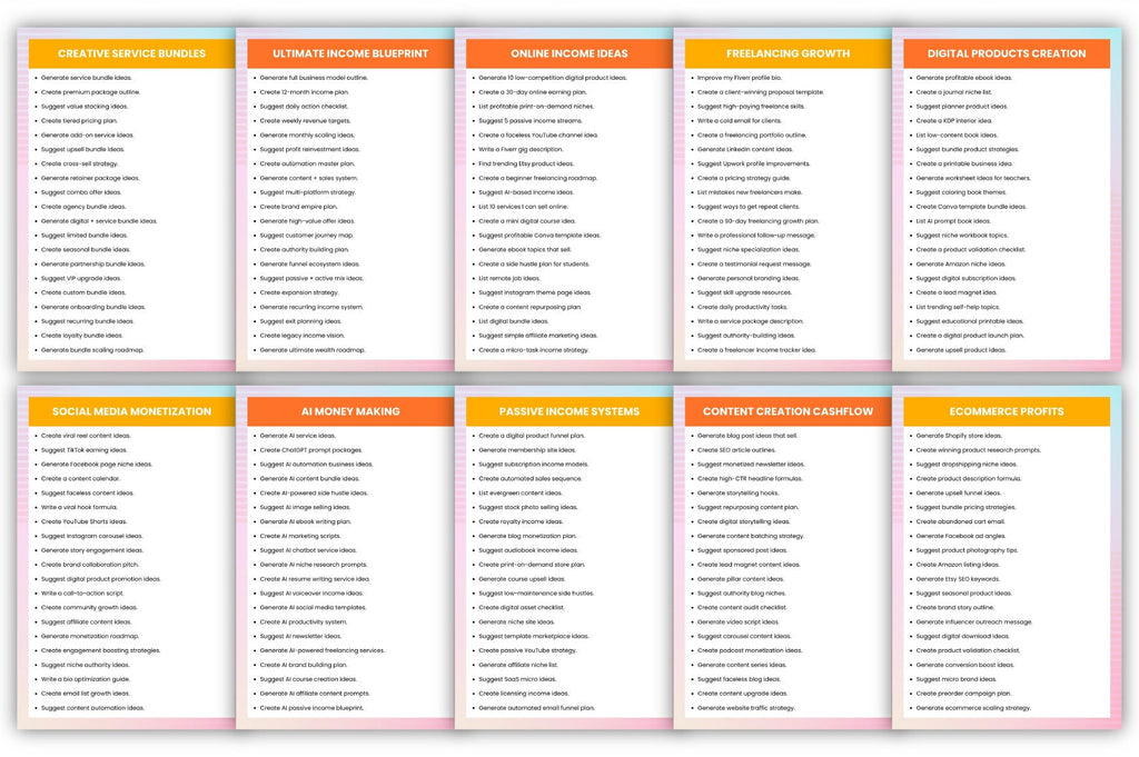 Creative Earn Prompts