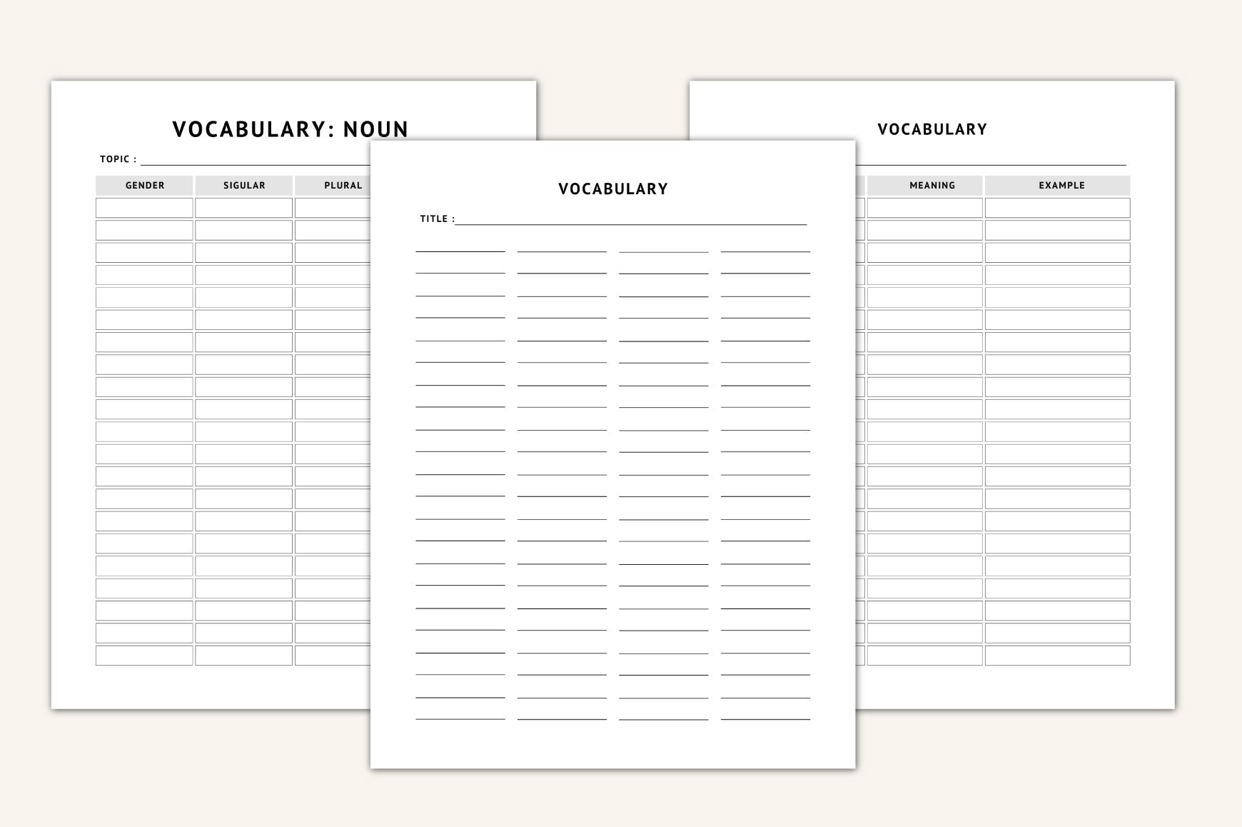 Language Learning Planner