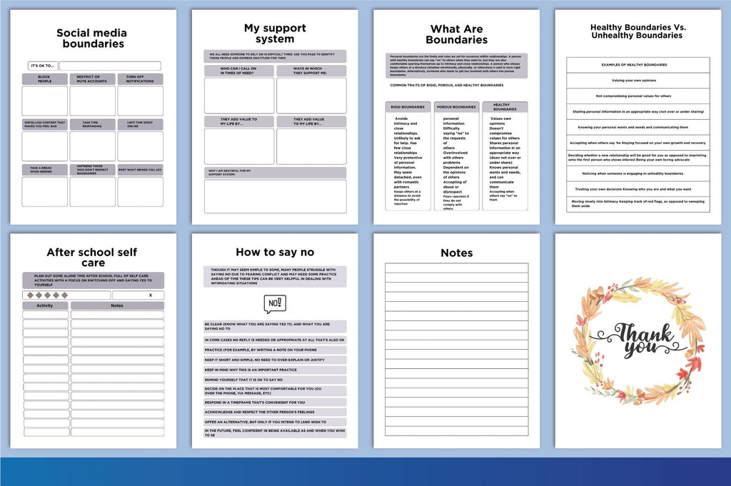 Teen Boundaries Workbook for Personal Growth