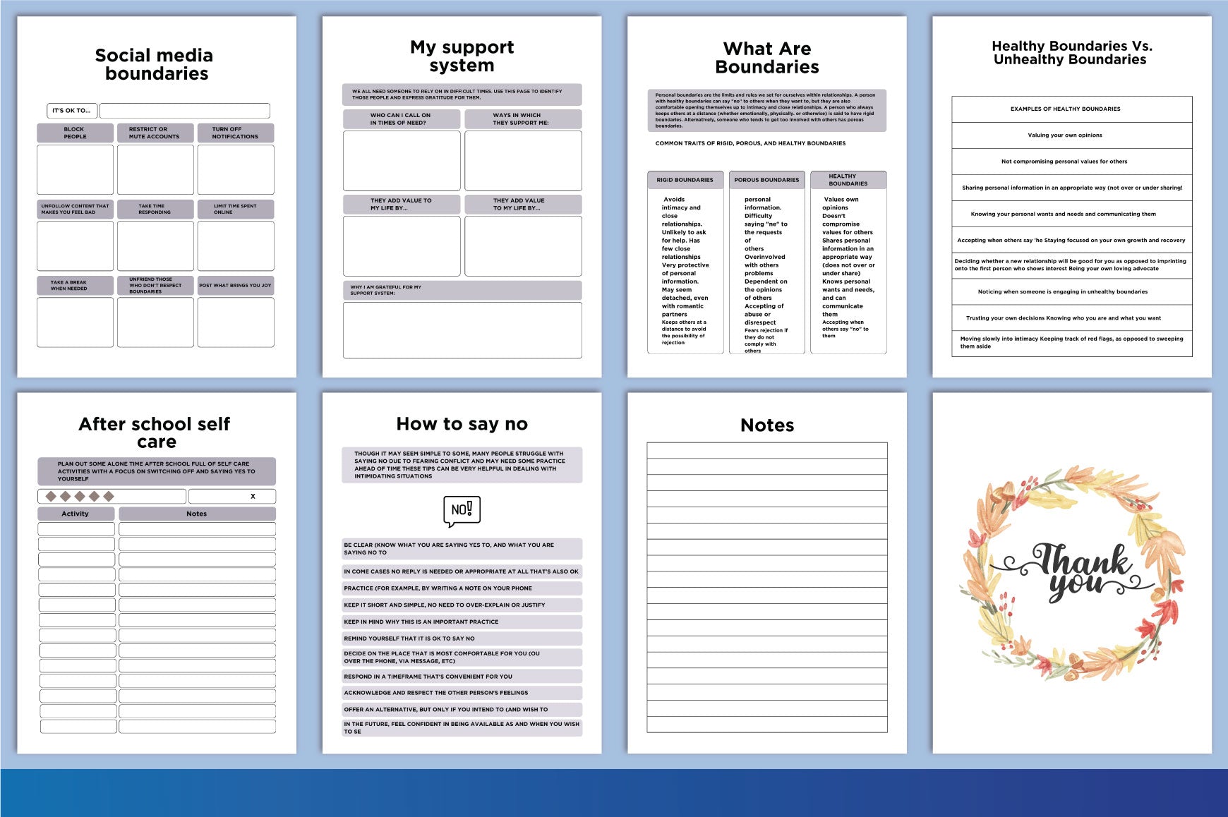 Teen Boundaries Workbook for Personal Growth