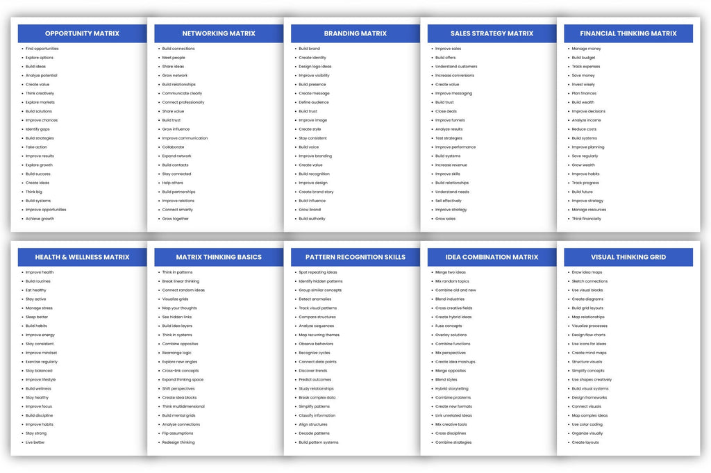 Creative Matrix Prompts